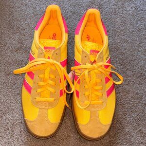 NWT Adidas Gazelle Bold Sneakers Bright Yellow Hot Pink 9 Fits 10
